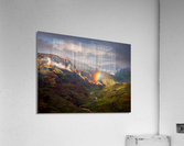 Dramatic rainbow over Waimea Canyon  Acrylic Print