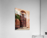 Wooden door in Unesco historical town of Colonia del Sacramento  Impression acrylique