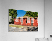 Red house in Unesco historical town of Colonia del Sacramento  Impression acrylique