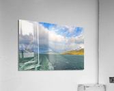 Panorama of Beagle channel with rainbow  Impression acrylique