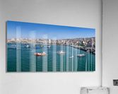 Panorama of Valparaiso harbor in Chile  Impression acrylique