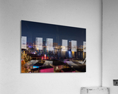 The Creek by Bur Dubai and Al Seef at night with abra boat tours  Acrylic Print