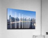 Offices and apartments of Dubai Business Bay with district behin  Impression acrylique