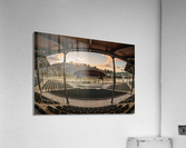 Fisheye lens view of Ruby Amphitheater in Morgantown WV  Acrylic Print
