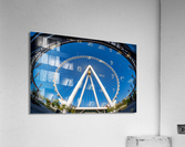 Fisheye view of Ain Dubai observation wheel on Bluewaters Island  Impression acrylique