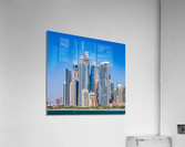 Skyline of hotels and apartments in JBR Beach above the beach  Impression acrylique