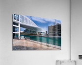 Dubai Water Canal bridge twists towards new apartment blocks  Acrylic Print