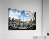 Fisheye view of apartments at Dubai Marina UAE  Acrylic Print