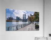 Low rise homes in front of modern apartments of Dubai Downtown d  Acrylic Print
