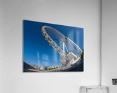 Fisheye view of Ain Dubai observation wheel with JBR in backgrou  Impression acrylique