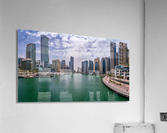 Modern buildings crowd the waterfront at Dubai Marina UAE  Acrylic Print