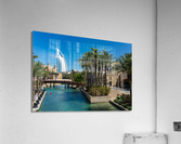 Artificial waterways around Souk Madinat Jumeirah in Dubai  Impression acrylique