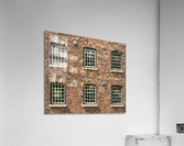 Restored industrial cotton mill with pattern of windows  Acrylic Print