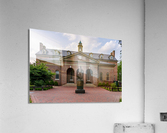 James Monroe in front of Tucker Hall at William and Mary college  Acrylic Print