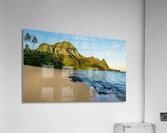 Early morning sunrise over Tunnels Beach on Kauai in Hawaii  Acrylic Print