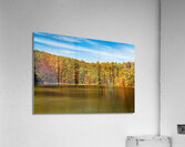 Fall leaves surround reservoir in Coopers Rock State Forest in W  Acrylic Print