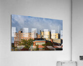 Cityscape of Burlington in Iowa from the Mississippi river  Acrylic Print