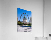 Dome of Old Courthouse in St Louis Missouri with statue in fount  Acrylic Print