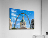Dome of Old Courthouse in St Louis Missouri against Gateway arch  Acrylic Print