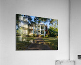 Facade of antebellum home in Natchez in Mississippi  Impression acrylique