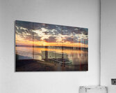Sunset over Viking Mississippi river  cruise boat near Vicksburg  Acrylic Print