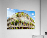 Traditional wrought iron balcony on Royal Street New Orleans hou  Acrylic Print