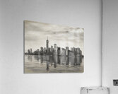 Charcoal drawing of the Manhattan Skyline  Impression acrylique