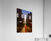 Manhattanhenge when the sun sets along 42nd street in NY  Impression acrylique