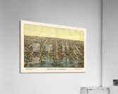 Restored birds eye view of street plan of Alexandria VA 1863  Acrylic Print