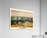 Low-angle birds-eye view of central Washington DC from 1852  Acrylic Print