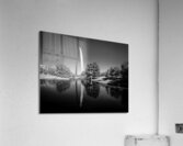 Monochrome Gateway Arch of St Louis Missouri reflecting in the l  Acrylic Print