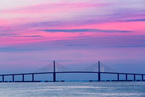 Sunshine Skyway Bridge at dawn