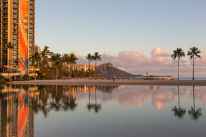 Newly restored tiling mural on Rainbow Tower