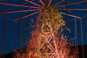 Chain swing ride at abandoned funfair 