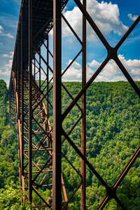 Metal structure of the New River Gorge Bridge