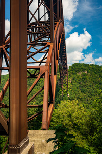 Metal structure of the New River Gorge Bridge