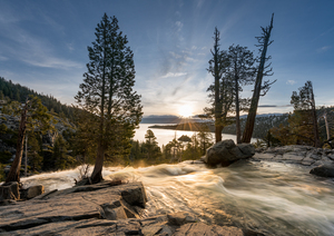 Emerald Bay on Lake Tahoe at sunrise