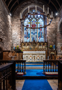 Altar in the church of Cockington Village