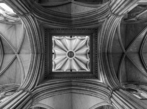 Detail of roof in Truro cathedral in Cornwall