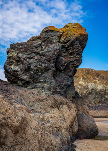 Unusual rock formation at Kynance Cove near the Lizard in Cornwa