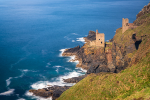 Long duration image of the ruins at Botallack tin mine