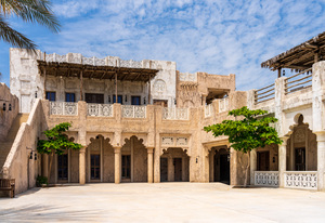 Traditional house in Al Shindagha district and museum in Dubai