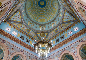 Interior of the dome in the Jumeirah Mosque open to visitors in 