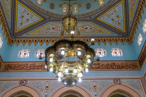Interior of the dome in the Jumeirah Mosque open to visitors in 