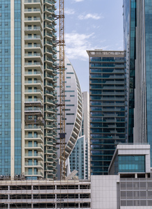 Detail of different designs on apartments in Business Bay Dubai