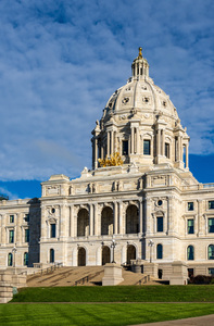 Facade of the State Capitol building in St Paul Minnesota