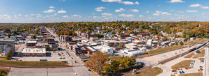 Townscape of Hannibal in Missouri  home of Mark Twain