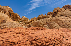 Sandstone formations on the Calico Tanks trail in Red Rock Canyo