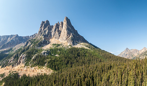 View of the North Cascades Highway looking towards the Washingto