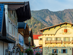 Candles and hat stores in the Alpine village of Leavenworth WA